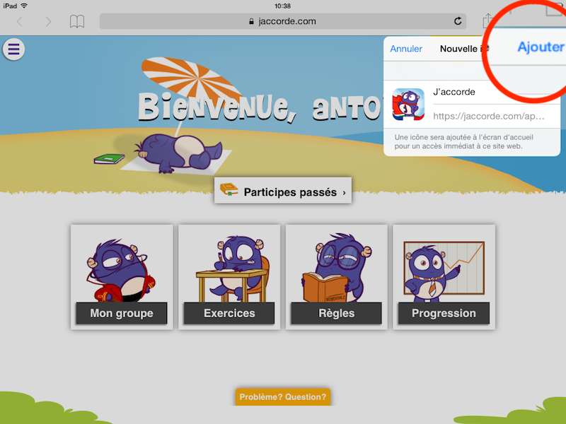 Cliquez sur « Ajouter »