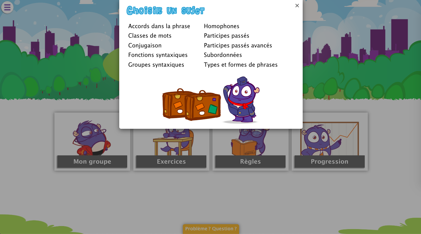Choisissez votre sujet.